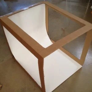 making a light box with poster board