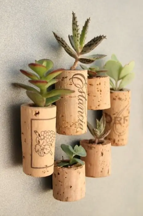 wine cork planters