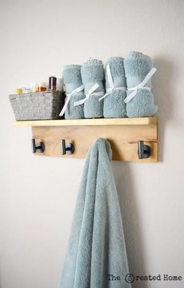 diy towel holder for gym — diy modern hand towel rack [under $20