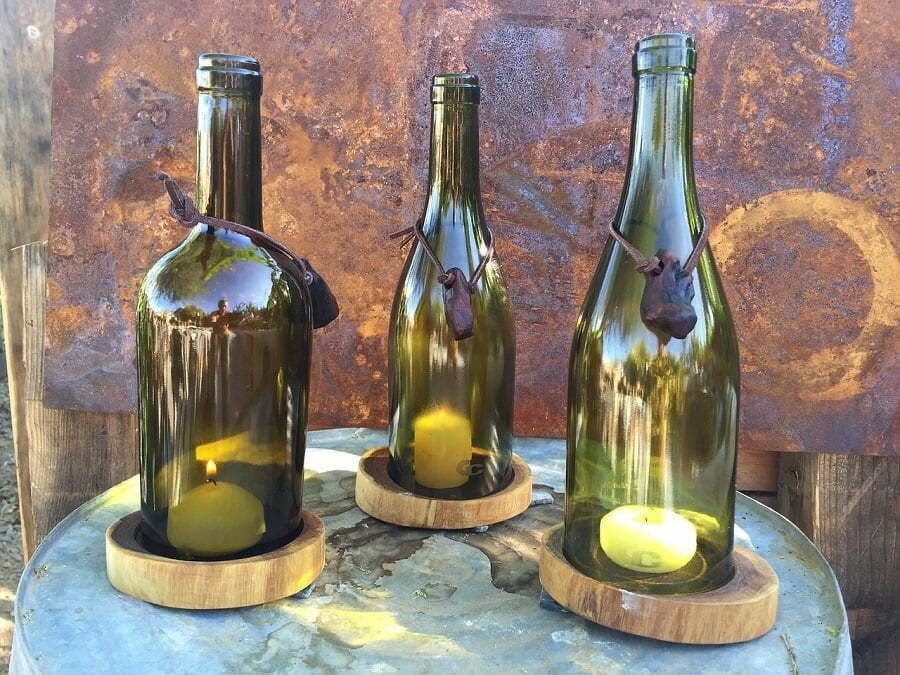 wine bottle candles
