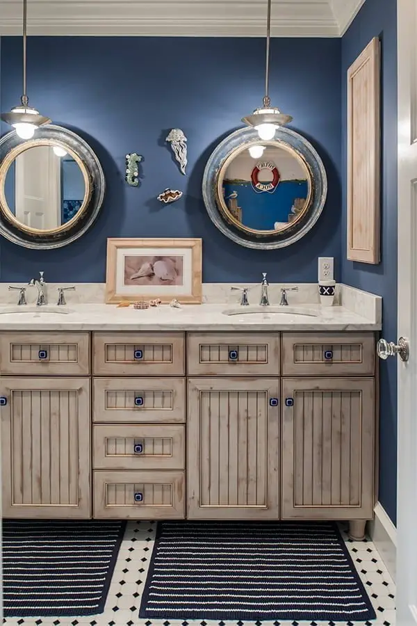 14 Most Beautiful Coastal Bathroom Ideas, Beach Themed Bathroom Cabinets
