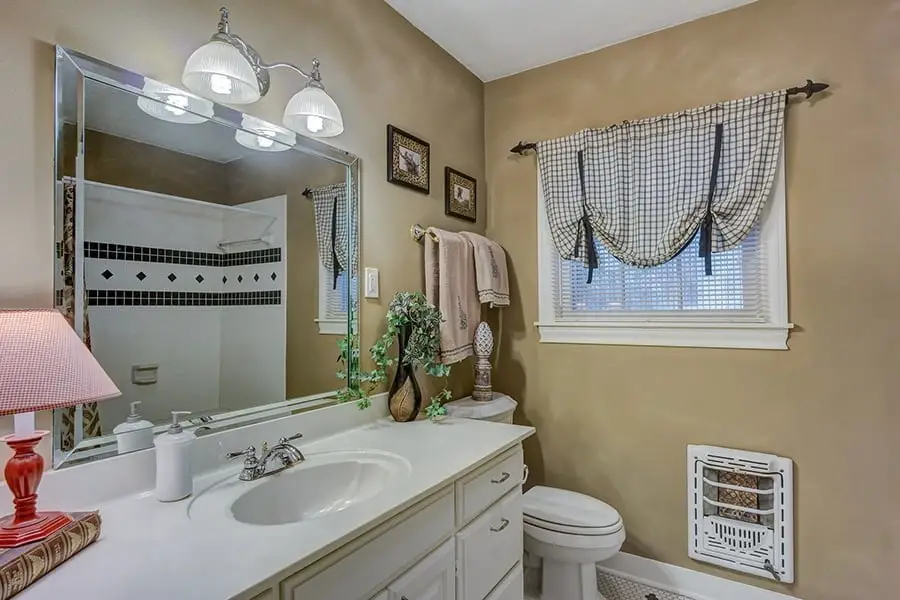 Small window curtains bathroom