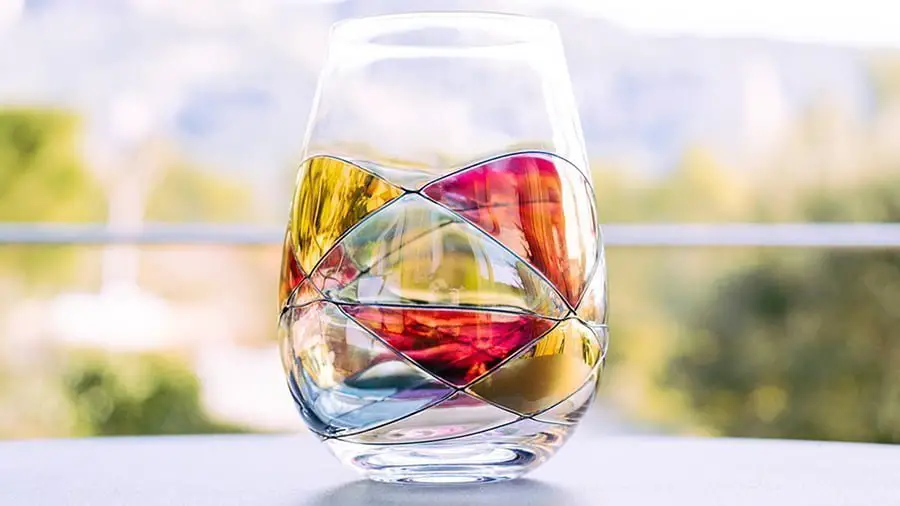 Stained Glass Wine Glass