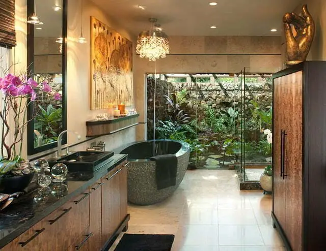 Tropical bathroom