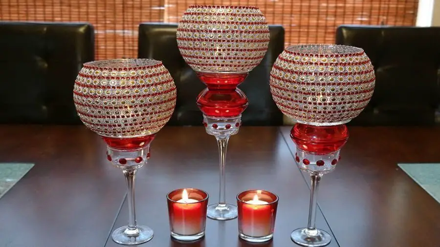 Wine Glass Centerpieces