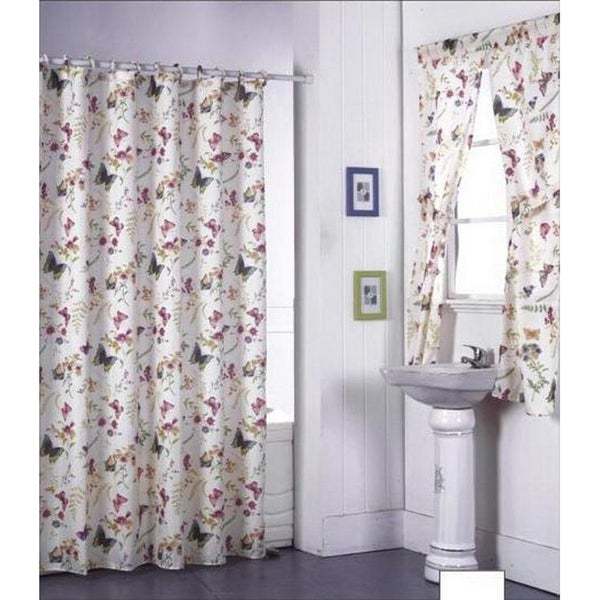 Shower Curtain with Matching Window Curtain