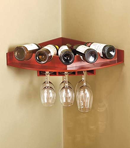 corner shelf wine rack