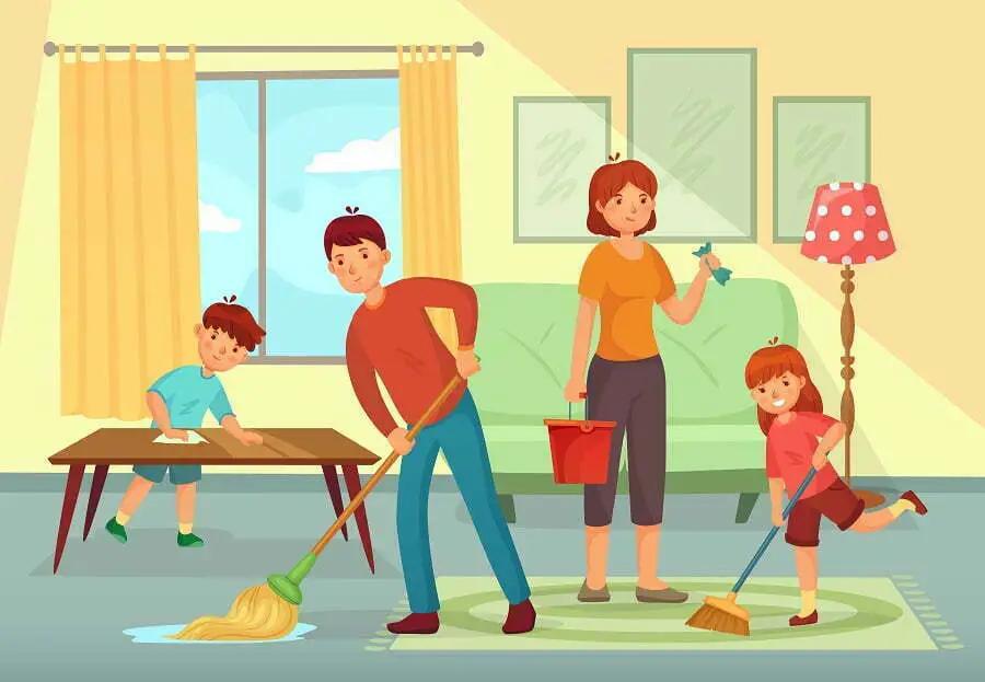 family cleaning