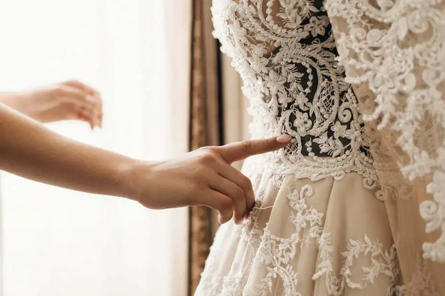 wedding dress embroidery