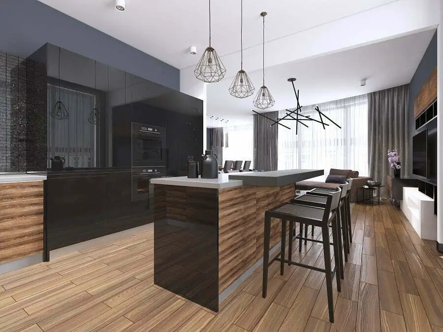 modern black kitchen