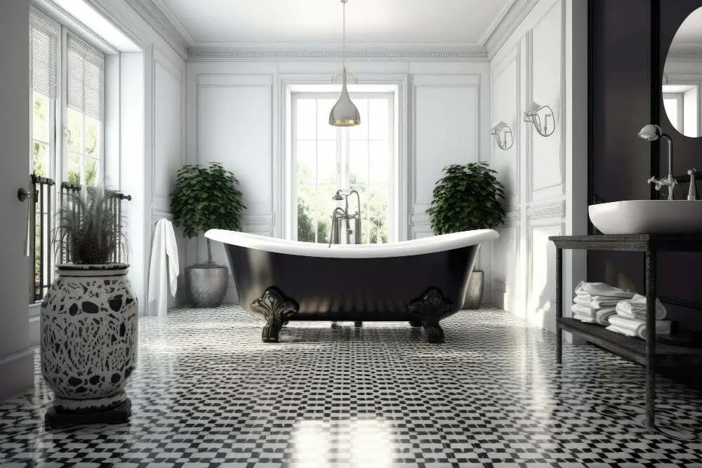 Black and White Floor Tiles