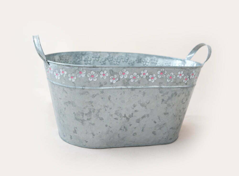 Galvanized Bucket for Toiletries