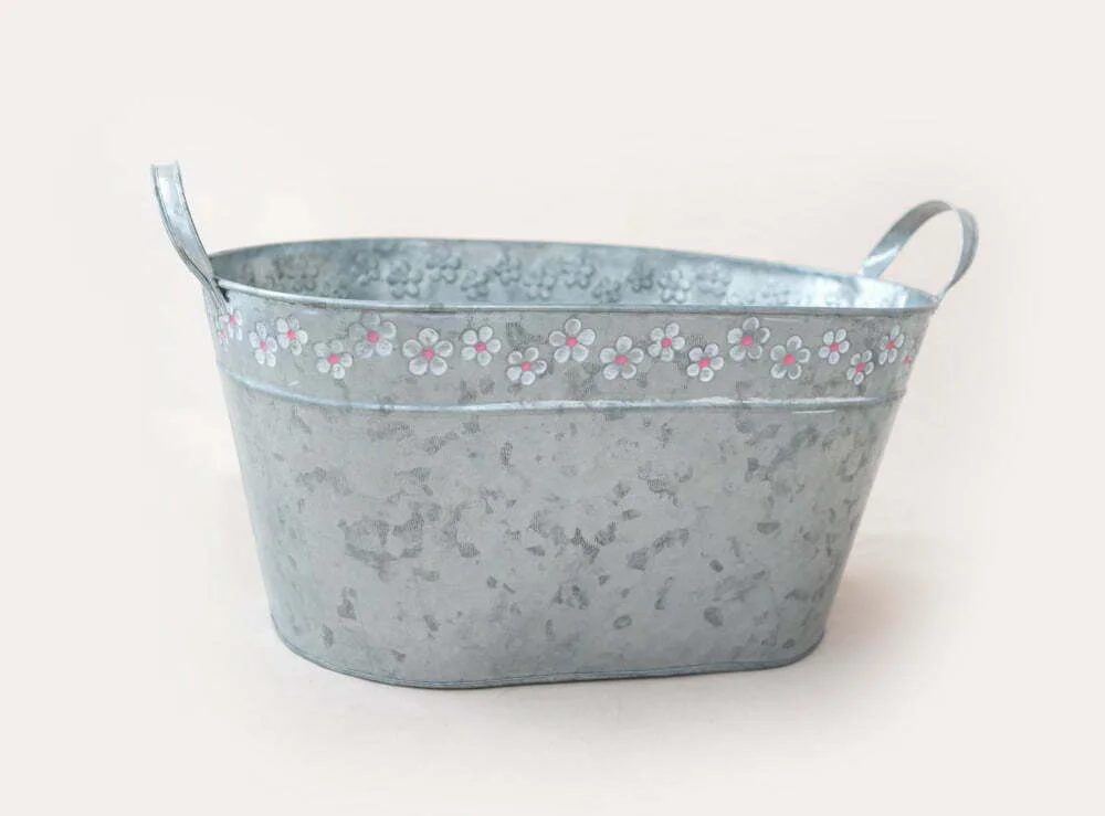 Galvanized Bucket for Toiletries