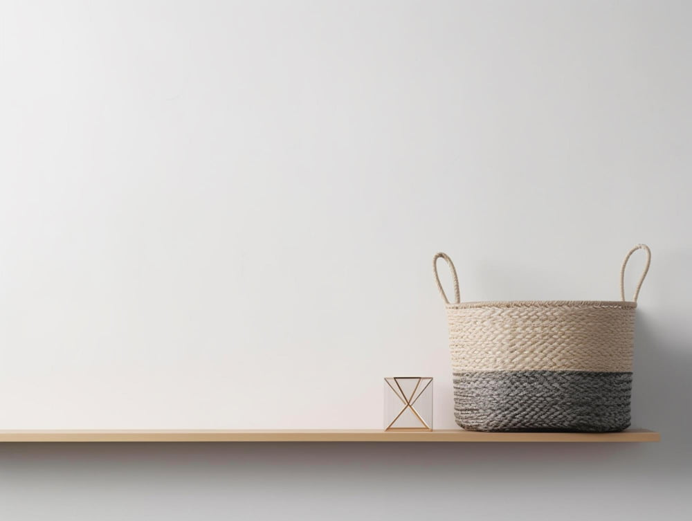 Beige Floating Shelves