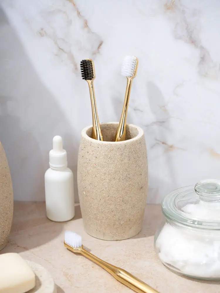 Beige Toothbrush Holder