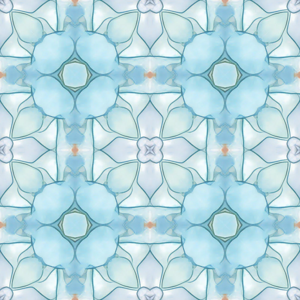 Blue Patterned Wallpaper