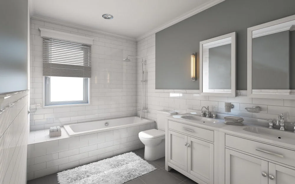 Gray Retro Bathroom