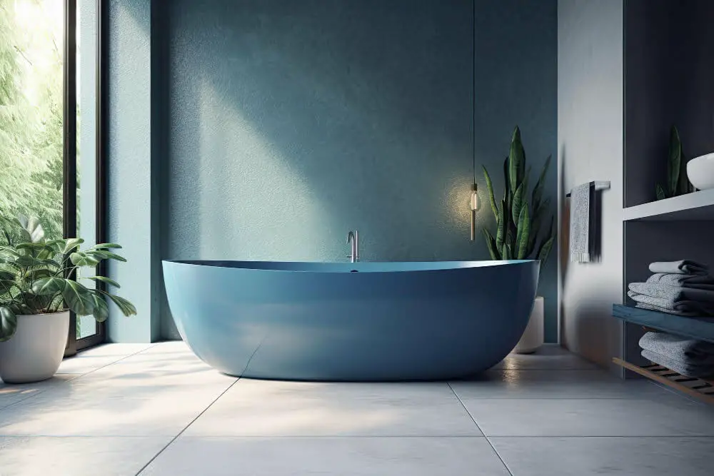 Navy Blue Bathtub