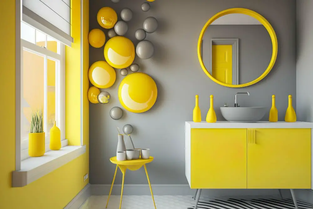 Yellow Framed Mirror