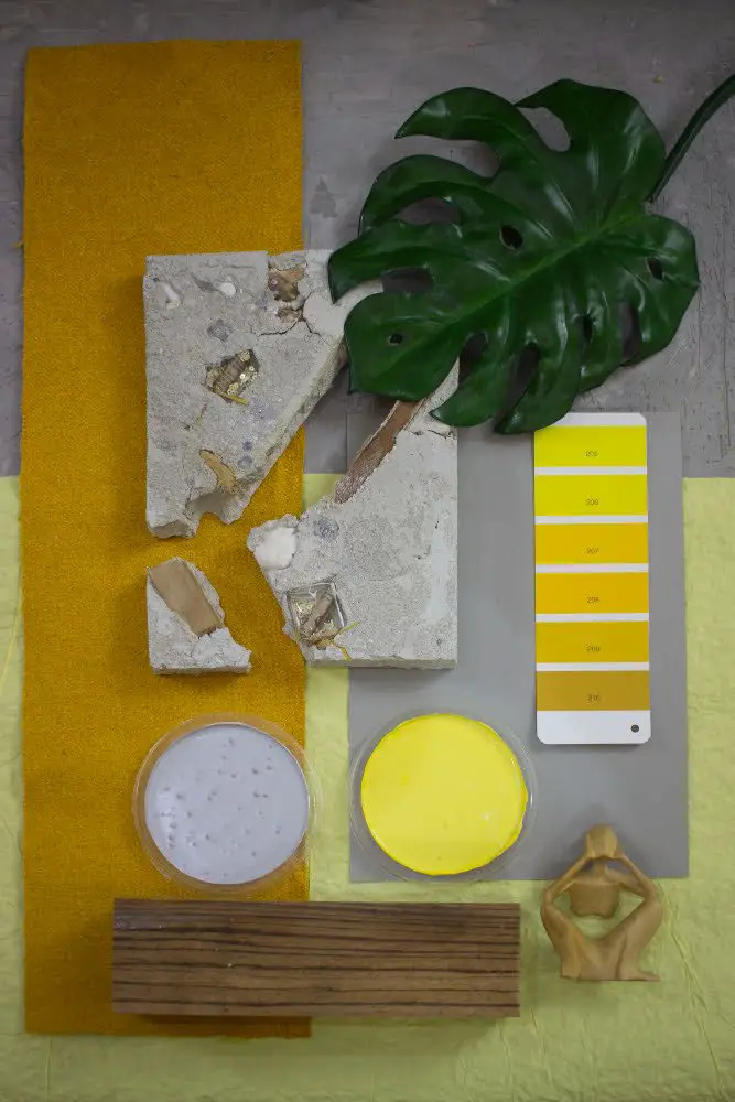 Yellow and Gray Color Scheme