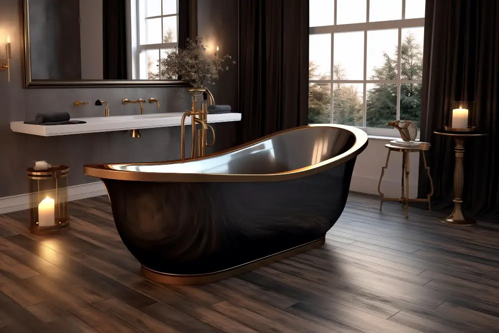 Black Clawfoot Bathtub