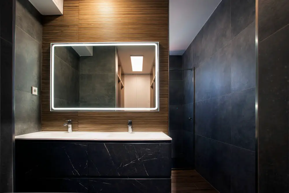 Black Vanity With Integrated Sink