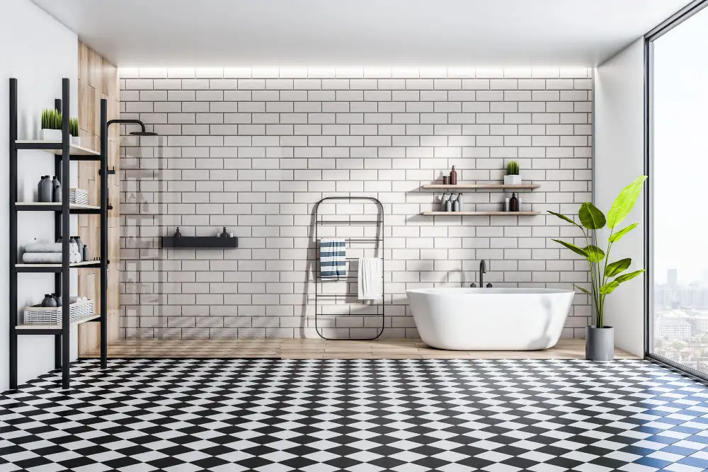 Black and White Patterned Flooring