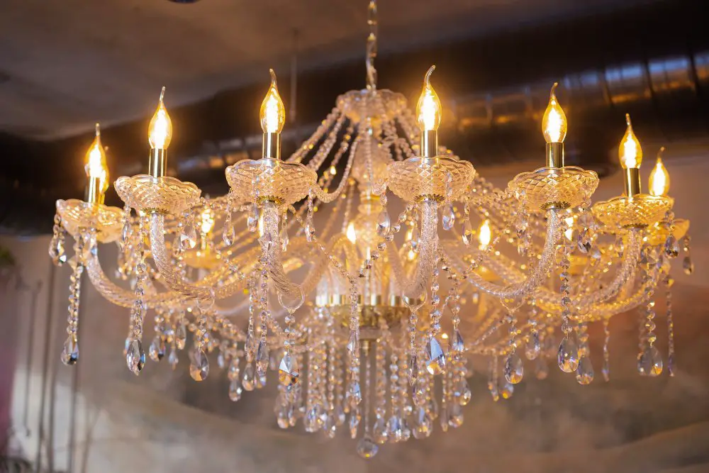 Crystal Chandelier bathroom