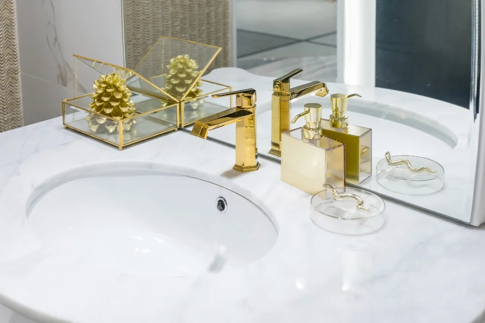 Gold-accented Faucets