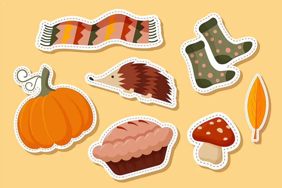 Harvest-themed Window Stickers