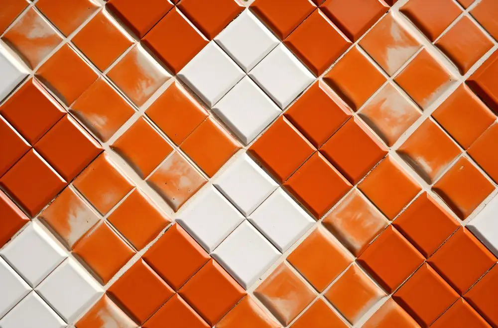 Orange Mosaic Backsplash