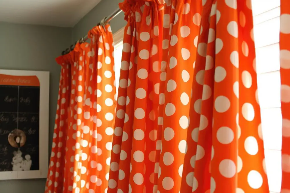 Orange Patterned Curtains