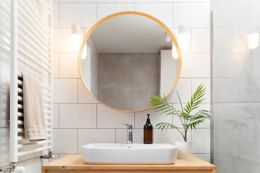 Tiled Mirror bathroom