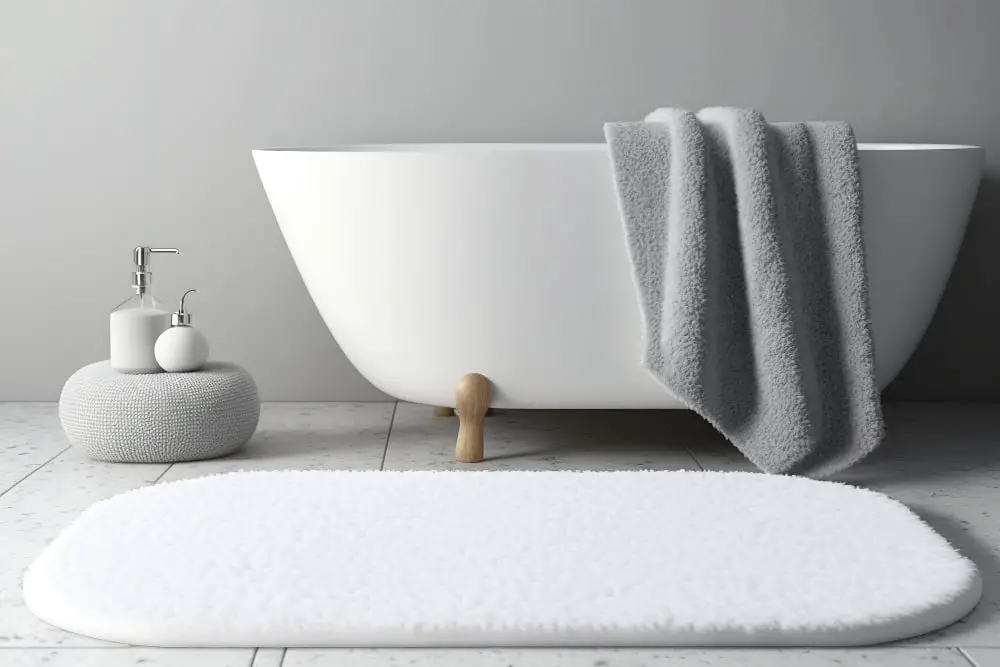 White Plush Bathmat