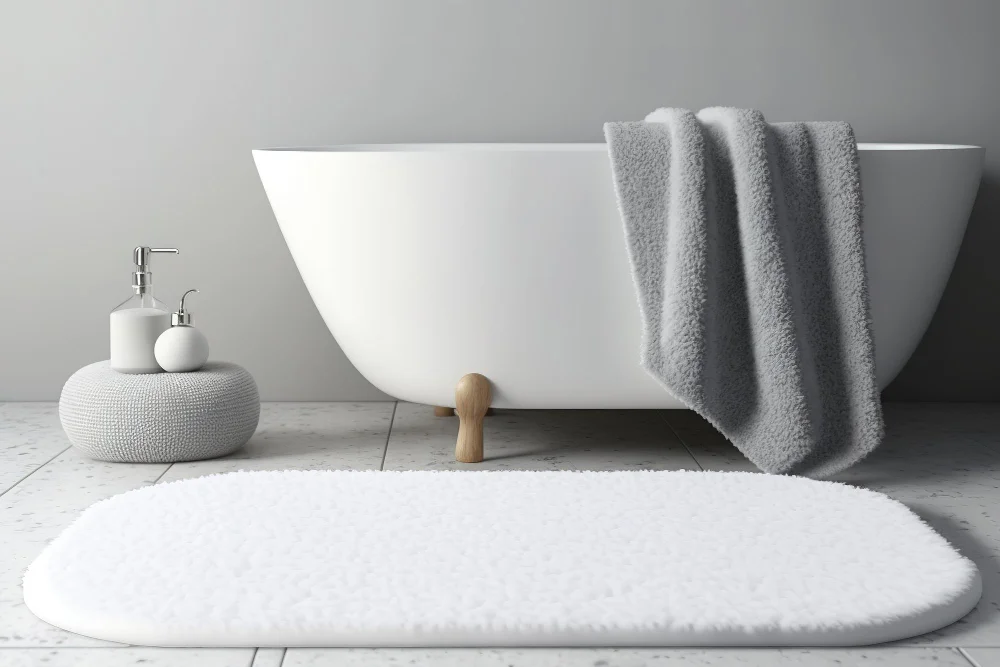 White Plush Bathmat