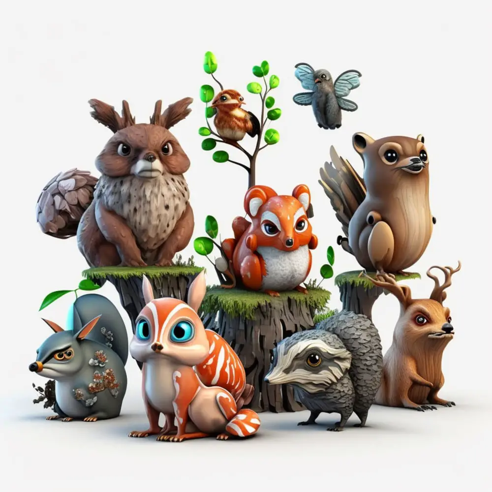 Woodland Animal Figurines