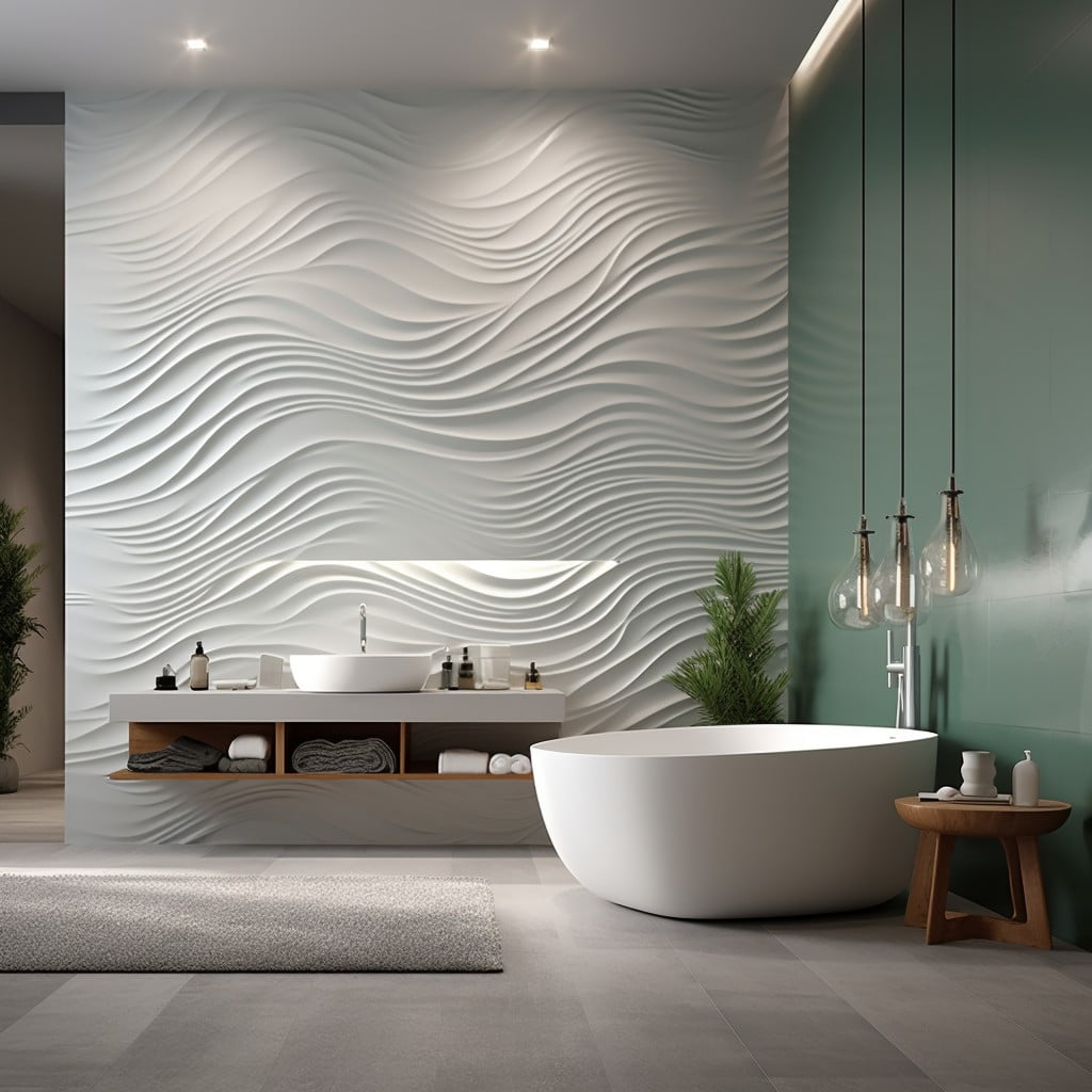 3D Wall Tiles Bathroom Accent Wall
