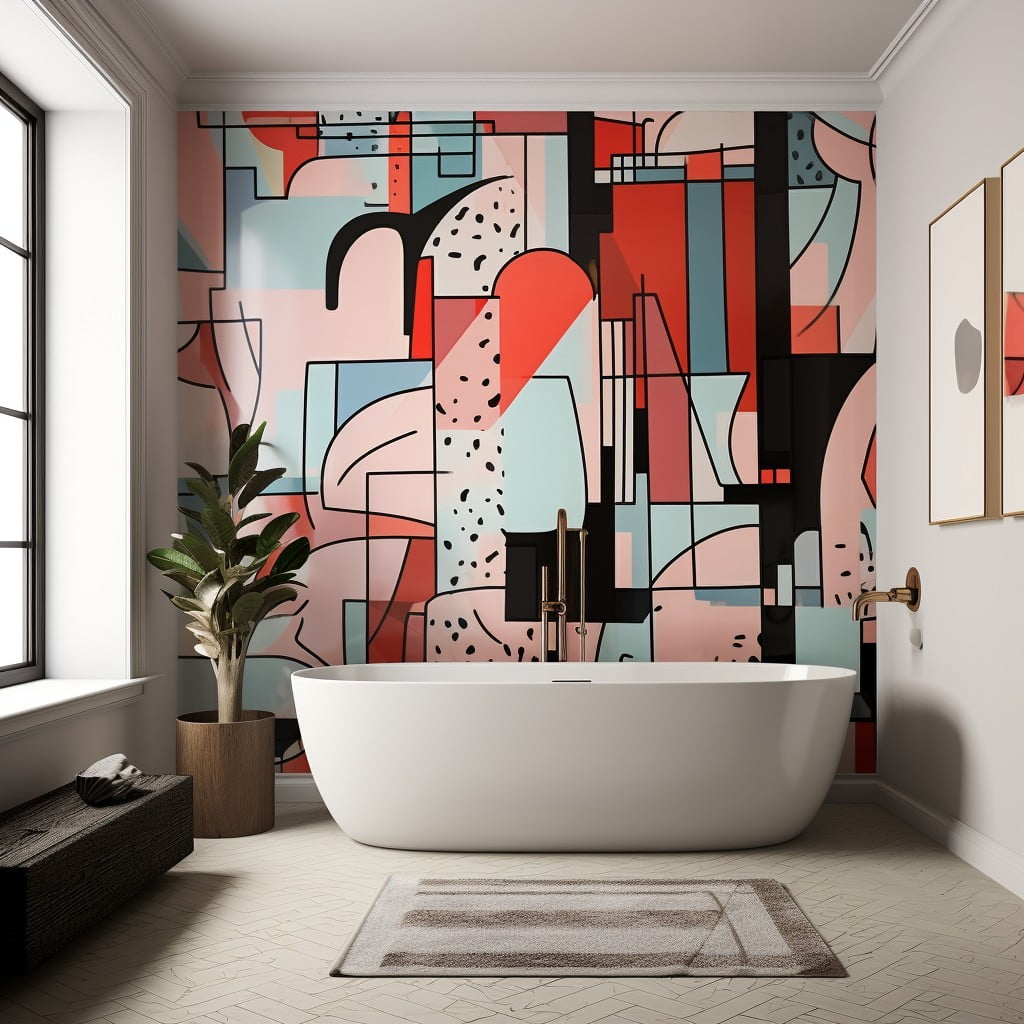 Abstract Art Bathroom Wallpaper
