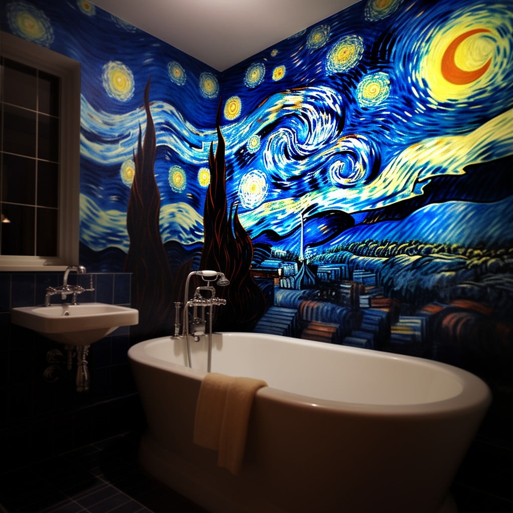 Bathroom Mural Starry Night Sky