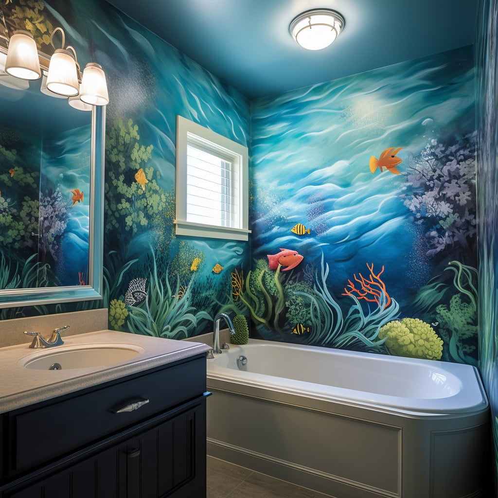 Bathroom Mural Underwater Ocean Scene