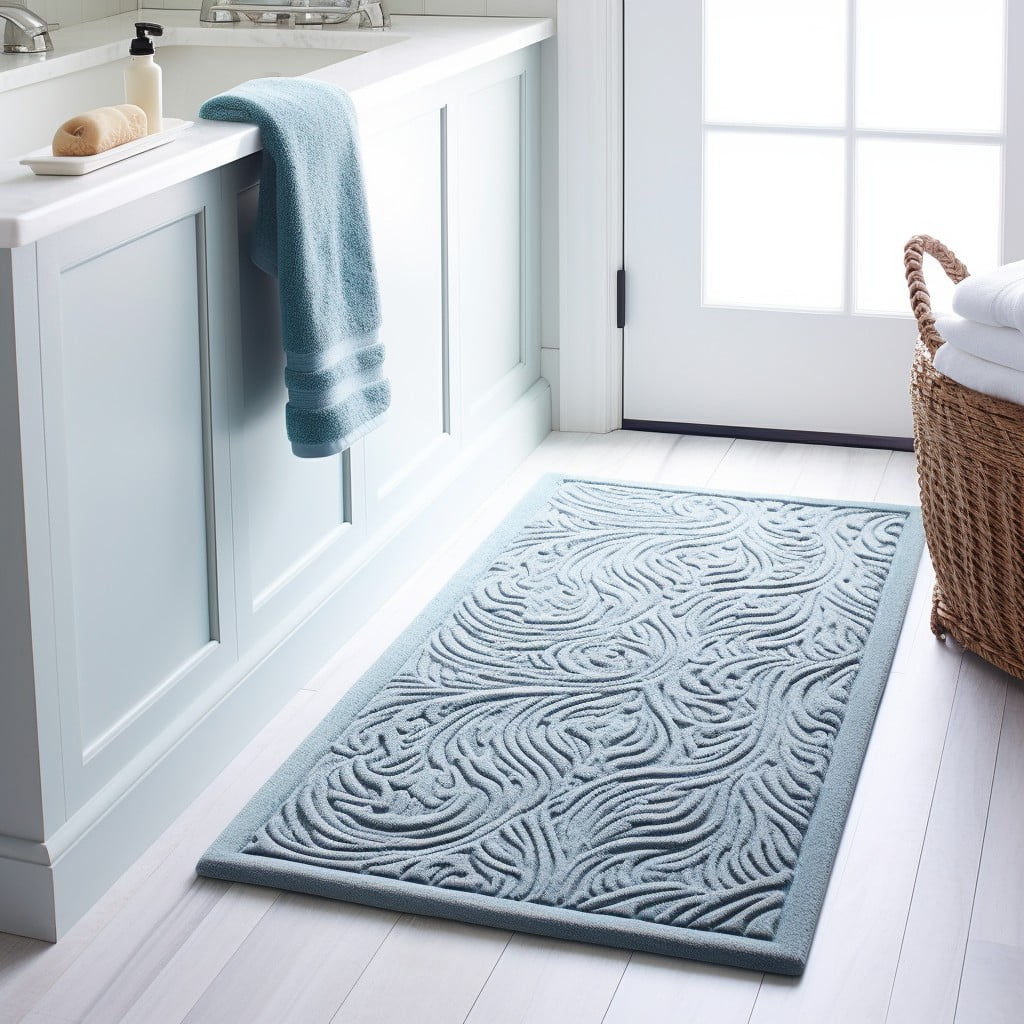 Blue-gray Bathroom Mat