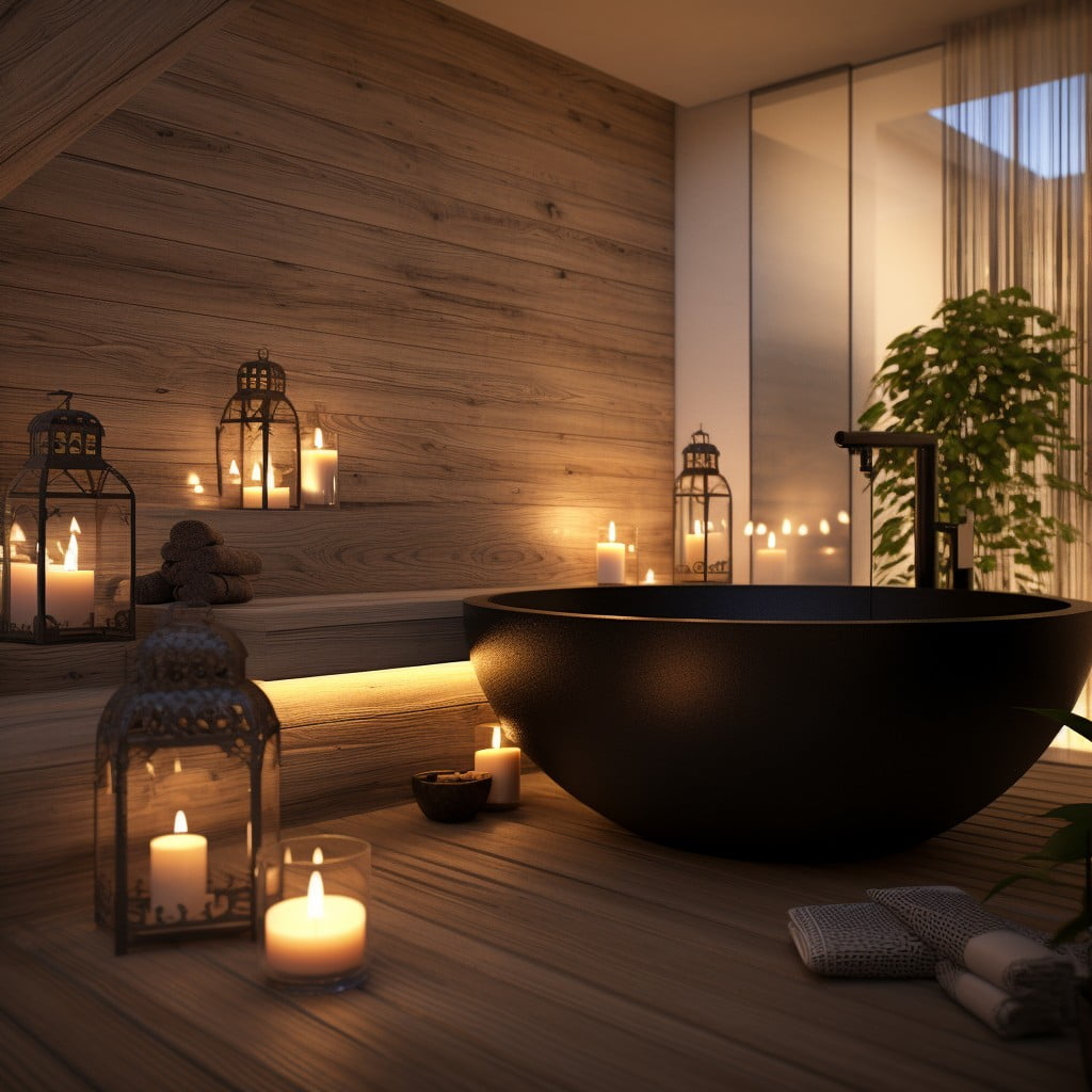 Candle Displays Zen Bathroom