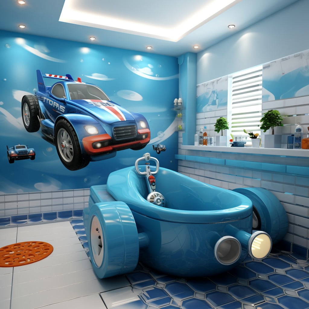 Car and Racing for Boys Bathroom