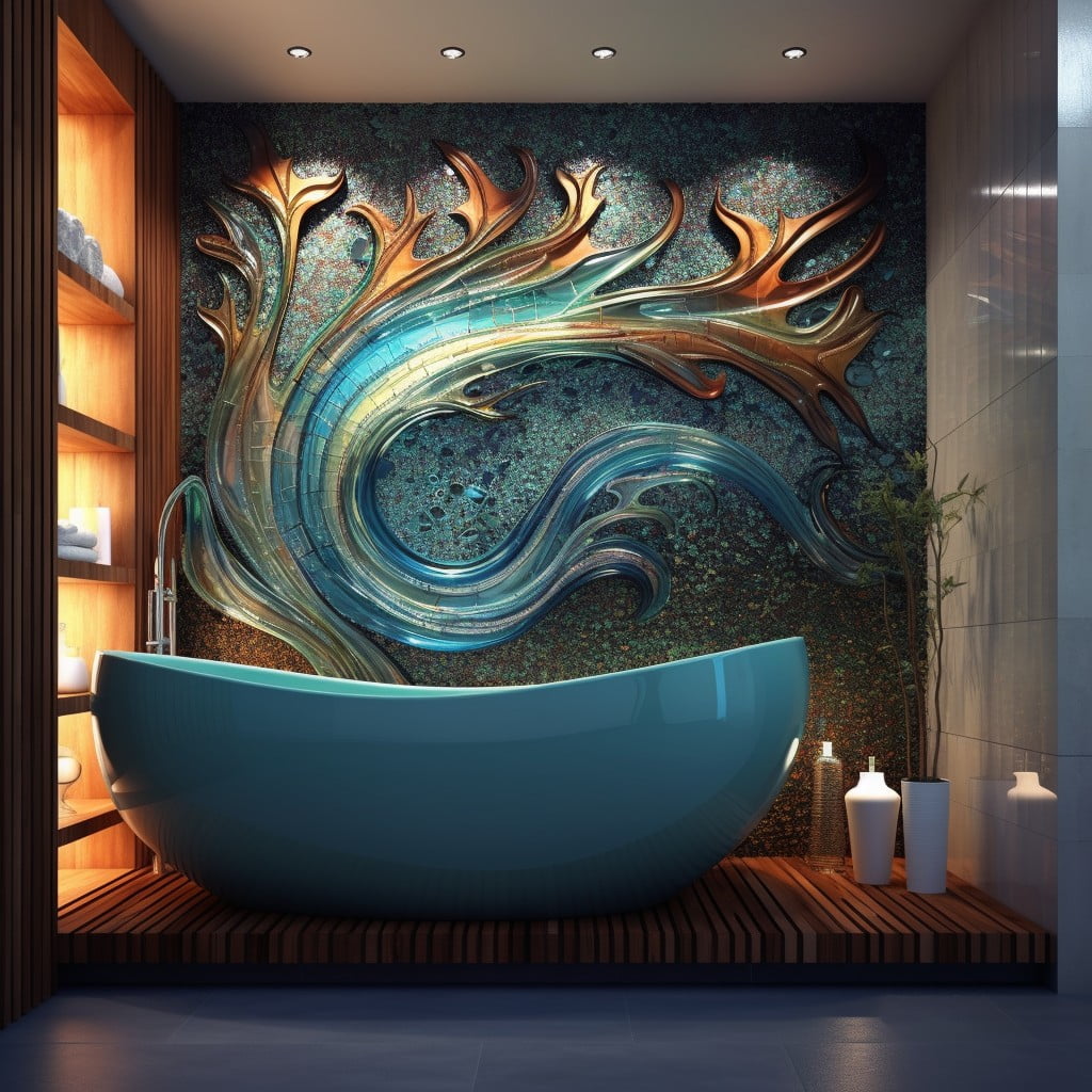 Ceramic or Glass Art Pieces Artwork for Bathroom