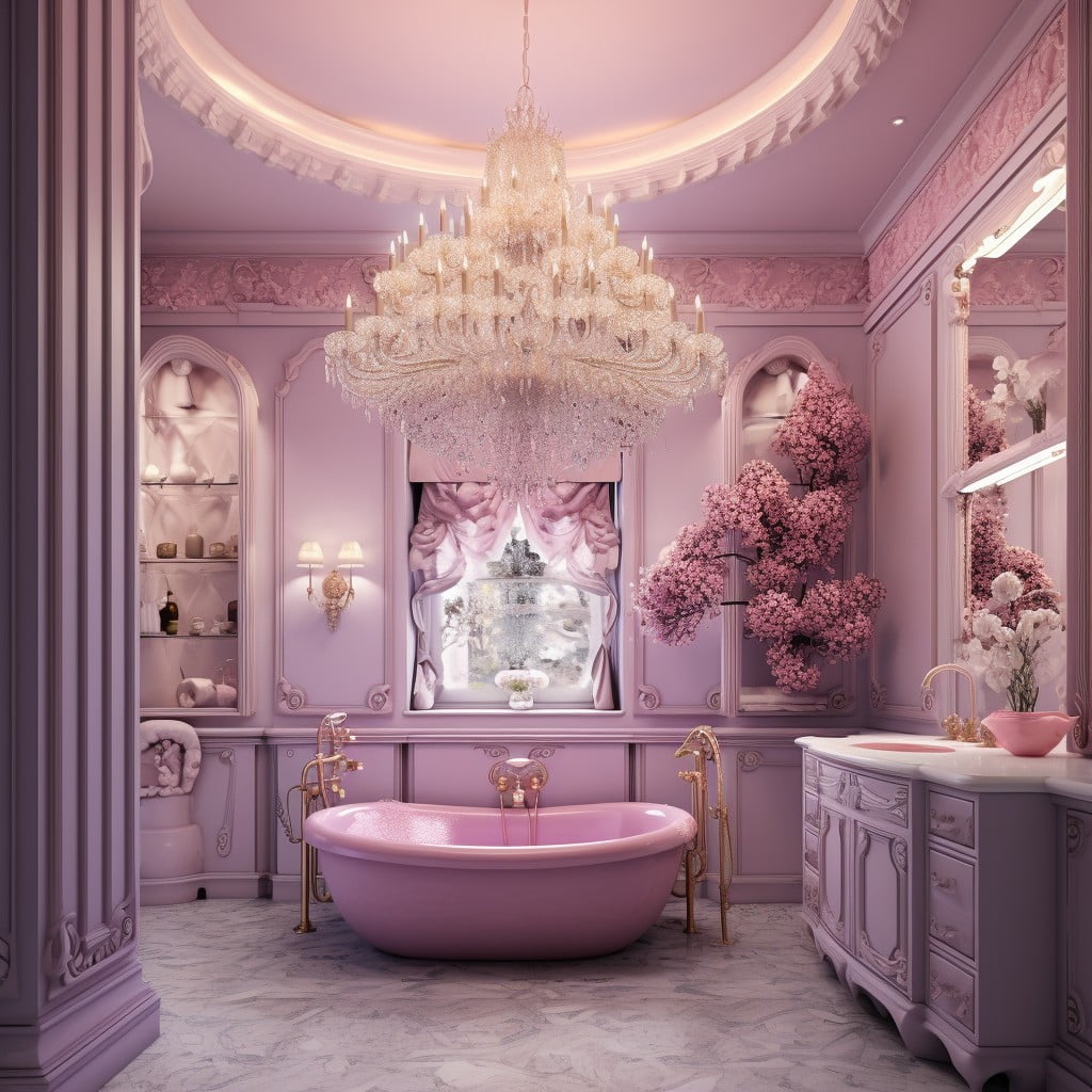 Chandelier Girls Bathroom