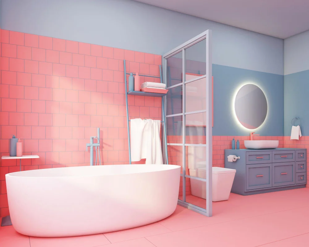 Colorful Accents Teen Bathroom