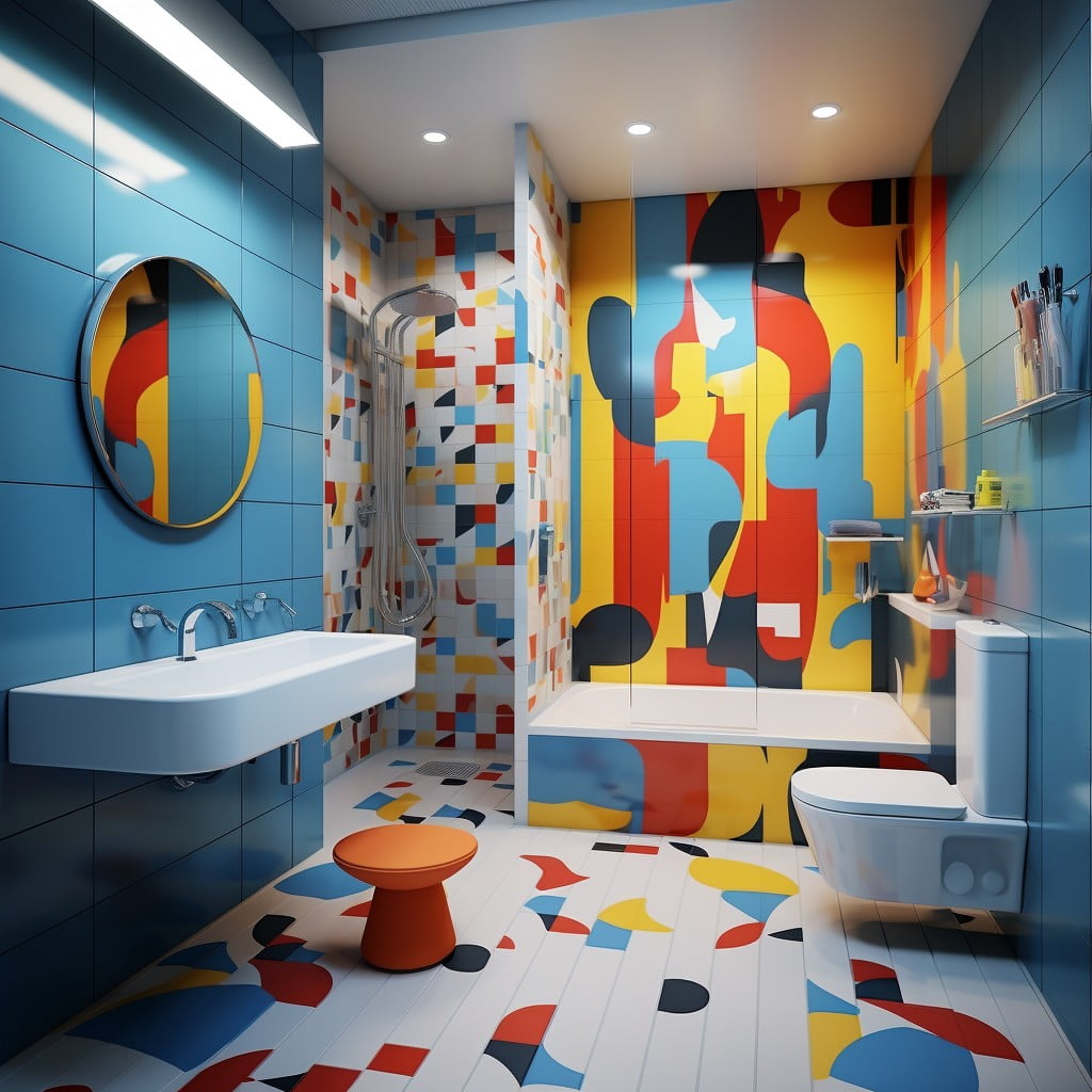 Colorful Patterns for Boys Bathroom