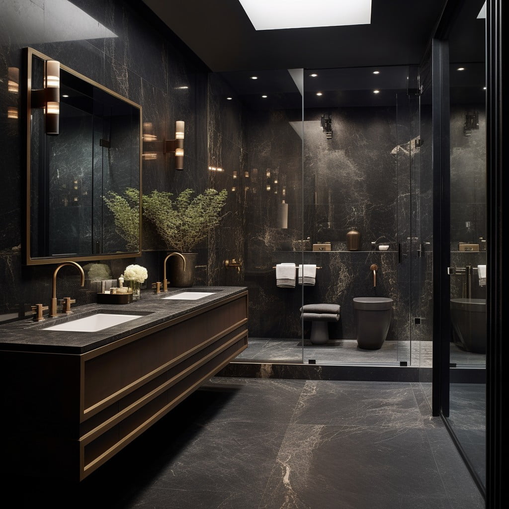 Dark Color Palette Masculine Bathroom