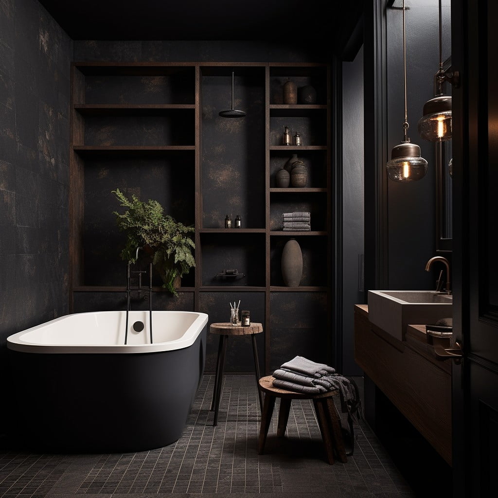 Dark Color Palette  for Moody Bathroom