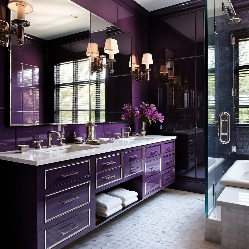 Eggplant Vanity Purple Bathroom